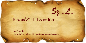Szabó Lizandra névjegykártya